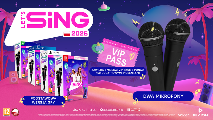 Gra PS5 Let's Sing 2025 + 2 mikrofony (Blu-ray płyta) (4020628582104) - obraz 4