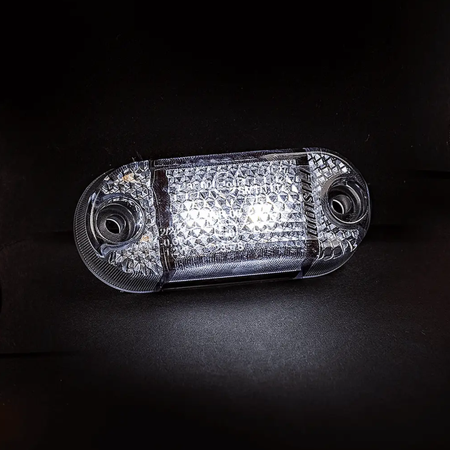 Ліхтар габаритний передній Fristom FT-062 B LED DARK білого кольору з проводом - Фото 2 Ліхтар габаритний передній Fristom FT-062 B LED DARK білого кольору з проводом - зображення 2