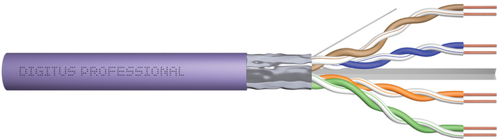 Вита пара Digitus CAT 6 F-UTP AWG 23/1 LSZH-1 фіолетовий 305 м (DK-1623-VH-305) - зображення 1