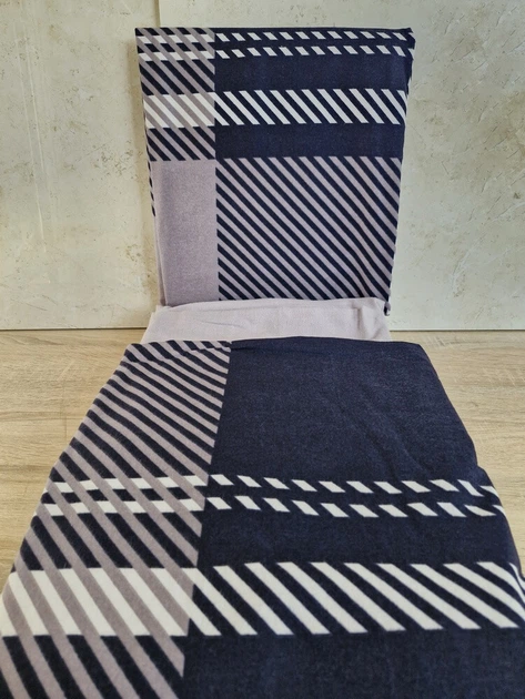 Турецька постільна білизна First Choice фланель Veldor navy blue євро - Фото 3 Турецька постільна білизна First Choice фланель Veldor navy blue євро - зображення 3