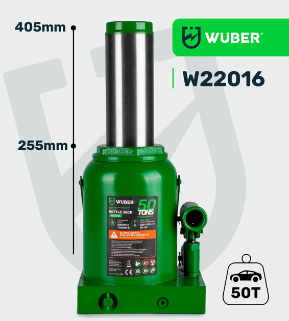 Гідравлічний домкрат 50 тонн Wuber - зображення 3