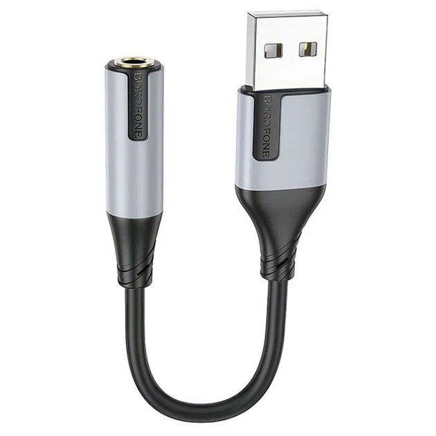 Внешняя звуковая карта BOROFONE Creator external sound card USB to mini-jack 3.5mm (0.15m, USB, DAC). Black - изображение 1