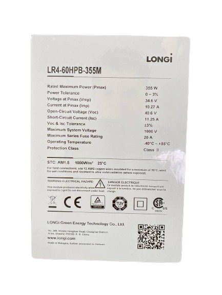 Сонячна панель Solar Energy SP 355Вт 35x1004x1750 мм (Longi Solar LR4-60HPB-355M) - зображення 2