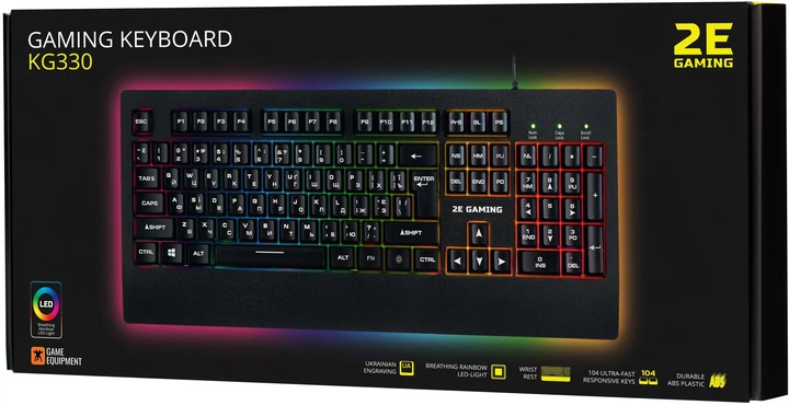 Клавіатура 2E Gaming KG330 LED USB Black (2E-KG330UBK) [74247] - зображення 6