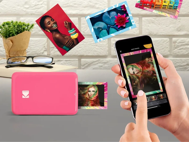 Портативний фотопринтер Kodak Step Pink [107185] - изображение 2