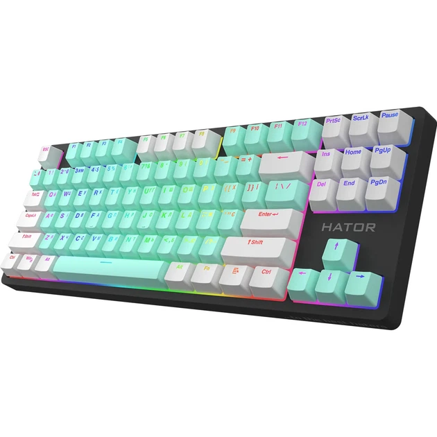 Клавіатура Hator Rockfall 2 Mecha Signature Edition USB Black/Mint/White (HTK-520-BMW) [103449] - зображення 2