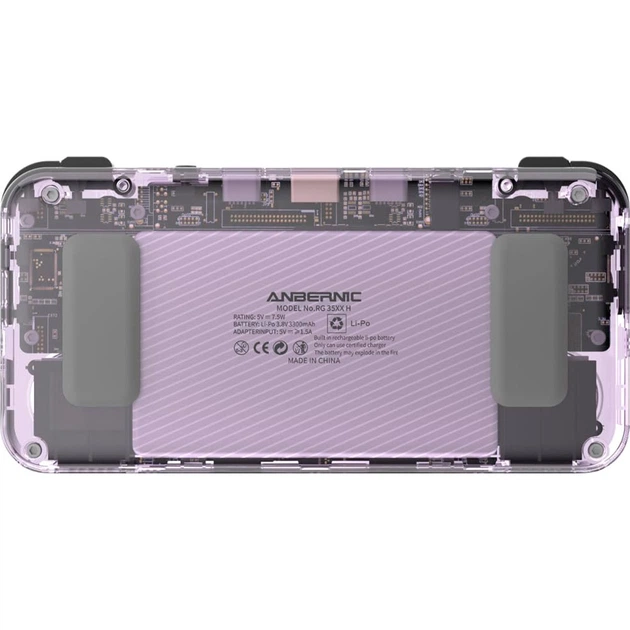 ANBERNIC RG35XX H　クリアパープル Ретро игровая приставка Anbernic RG35XX H 64GB Transparent Purple
