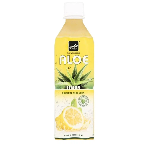 Напій негазований освіжаючий з Алое Вера Tropical Aloe Vera Drink Lemon з лимонним соком 500мл - Фото 1 Напій негазований освіжаючий з Алое Вера Tropical Aloe Vera Drink Lemon з лимонним соком 500мл - изображение 1
