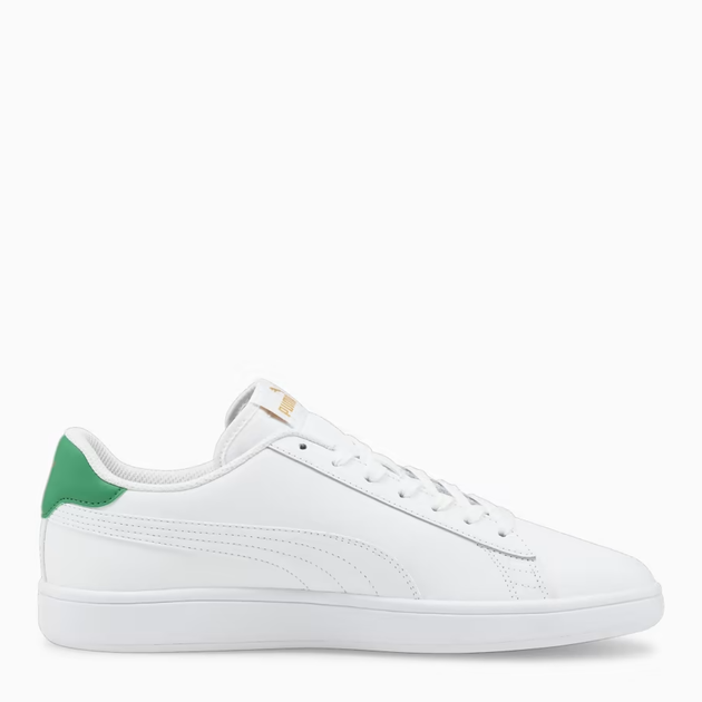 Акція на Чоловічі кеди низькі Puma Smash v2 L 36521536 44 (9.5) 28.5 см White-White-Amazon Green-Team Gold від Rozetka