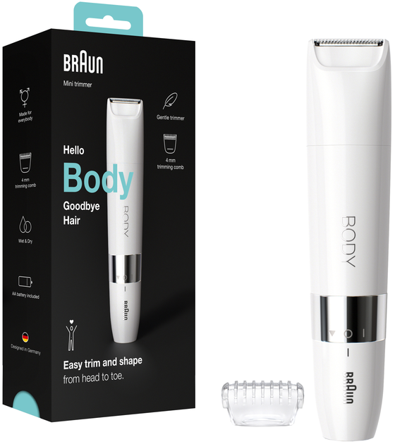Триммер для тела Braun Mini trimmer BS1000 (4210201313922) - изображение 1