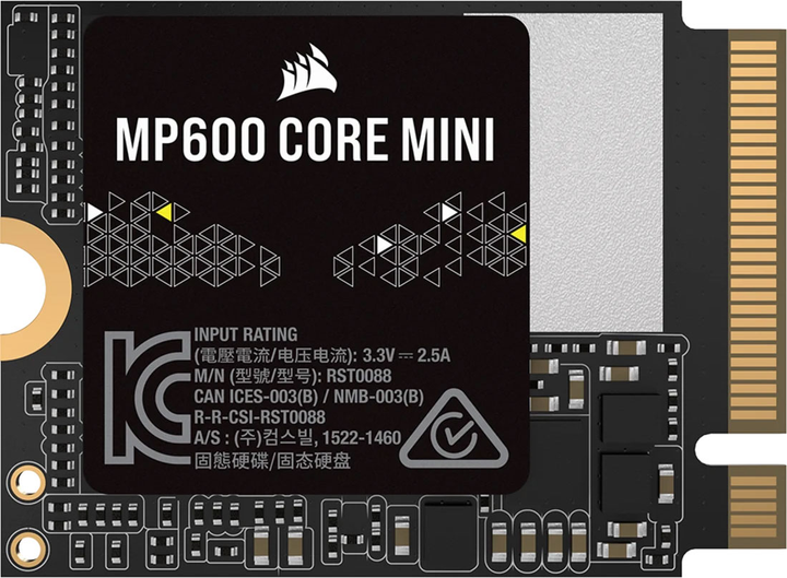 Dysk SSD Corsair MP600 Core Mini 2TB M.2 NVMe PCIe 4.0 x4 3D NAND (QLC) (CSSD-F2000GBMP600CMN) - obraz 1