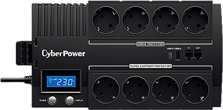 UPS CyberPower BRICs LCD 1200 VA 720W/1200VA (BR1200ELCD) - obraz 2