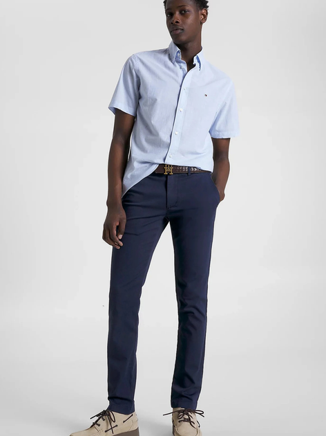 Spodnie slim fit męskie Tommy Hilfiger MW0MW32132 31 Niebieskie (8720644101193) - obraz 3