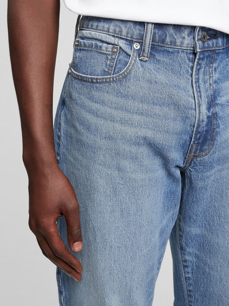 Джинси Regular fit чоловічі GAP 709159-00 W33L34 Блакитні (1200056566485) - зображення 4
