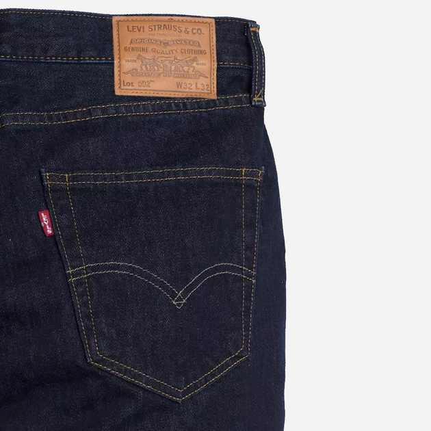 Jeansy regular fit męskie Levi's 502 Taper 29507-0181 33-32 Granatowe (5400599119896) - obraz 7