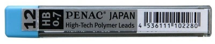 Набір грифелів для олівців Penac HB 0.7 мм 12 шт (4536111003112) - зображення 1