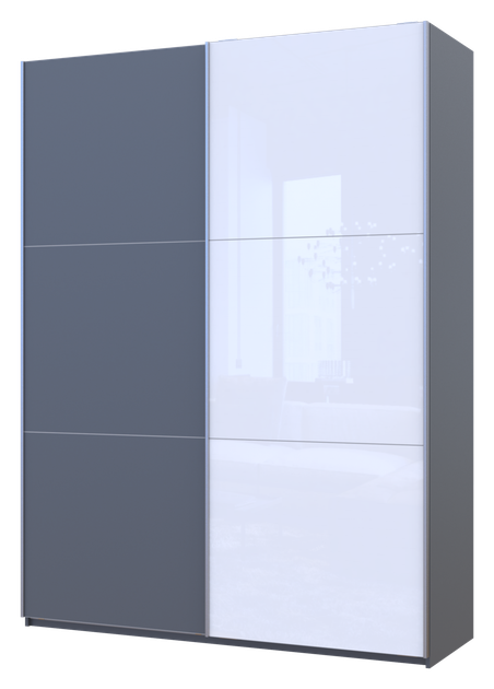 Шкаф купе Doros G-Caiser Графит 1 ДСП / 1 стекло / 3 части 180х60х240 (42005090) - Фото 1 Шкаф купе Doros G-Caiser Графит 1 ДСП / 1 стекло / 3 части 180х60х240 (42005090) - изображение 1