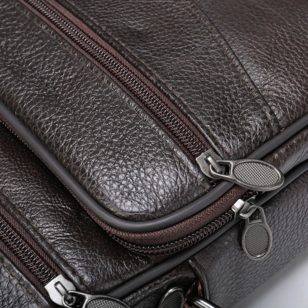 Чоловіча сумка шкіряна Vintage Коричнева (leather-20346) - изображение 8