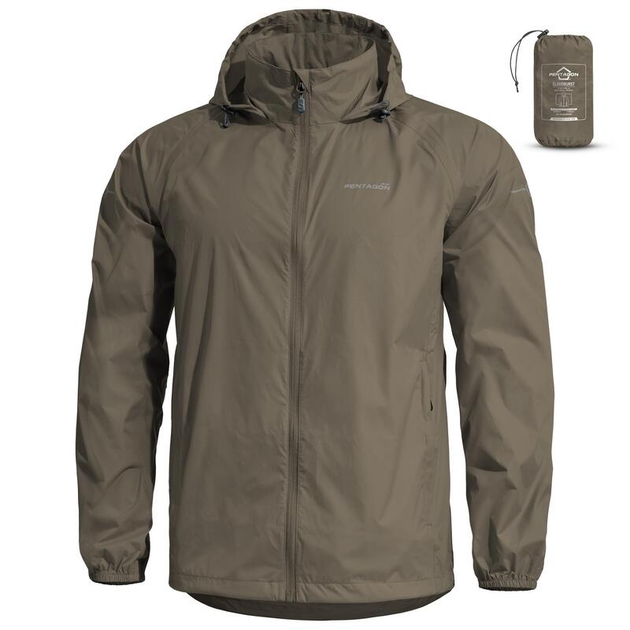 Дождевик Pentagon CLOUDBURST PACKABLE MENS RAIN JACKET K07019 Large, RAL7013 (Олива) - изображение 1