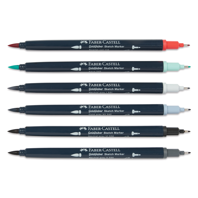 Набір ескізних маркерів Faber-Castell Goldfaber Sketch 6 шт (4005401648130) - зображення 3