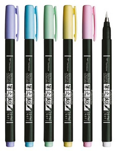 Zestaw markerów wielokolorowych Tombow Brush Pastel 6 szt (4003198111745) - obraz 2