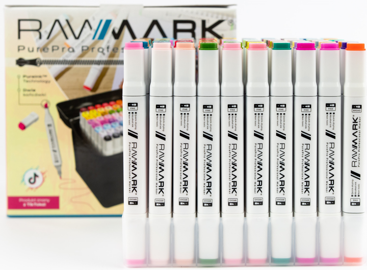 Набір спиртових маркерів Rawmark PurePro в чохлі 80 шт (5907587802612) - зображення 3