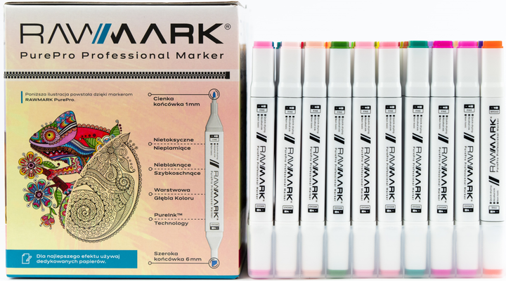 Набір спиртових маркерів Rawmark PurePro в чохлі 80 шт (5907587802612) - зображення 4
