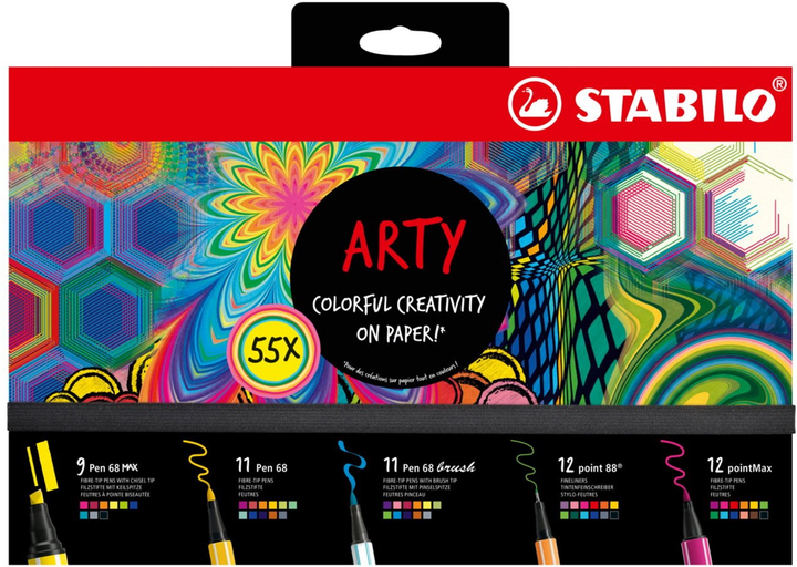 Набір маркерів Stabilo Arty Colourful Creativity 55 шт (4006381590488) - зображення 1