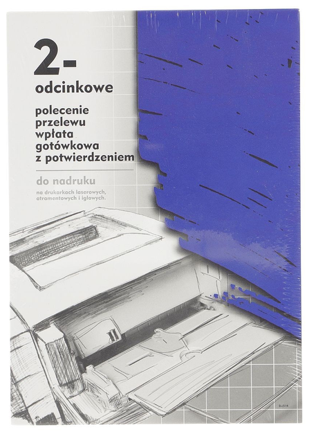 Formularze do nadruku Michalczyk i Prokop 2-odcinkowe Polecenie przelewu wpłata gotówkowa F-111-2 A4 100 arkuszy (5906858003468) - obraz 1