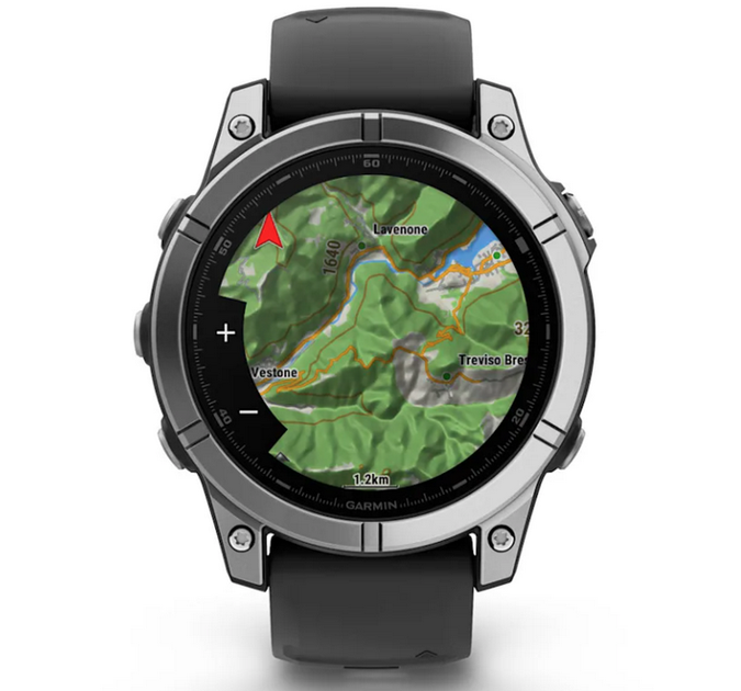 Смарт-годинник Garmin Fenix E 47mm Stainless steel with Black silicone band (010-03025-00) - зображення 3
