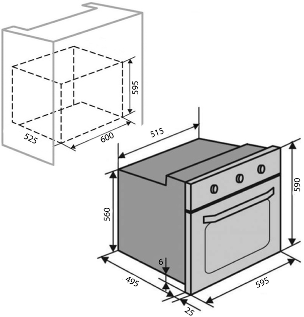 Духова шафа електрична Ventolux EO60TC-6P FBG - зображення 9
