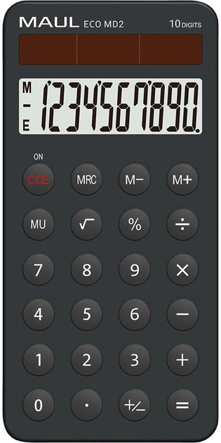 Калькулятор Maul Eco MD2 10-розрядний кишеньковий Чорний (4002390092852) - зображення 1
