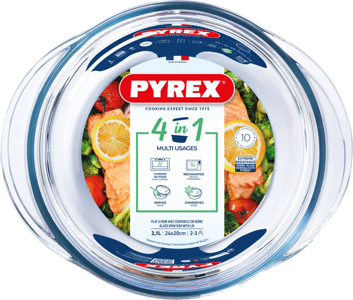 Форма Pyrex термостійка 4 в 1 з кришкою кругла 2.1 л (3426470261500) - зображення 3