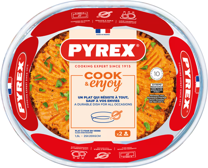 Naczynie Pyrex Cook&Enjoy żaroodporne owalne 1.5 l (3426470282284) - obraz 4
