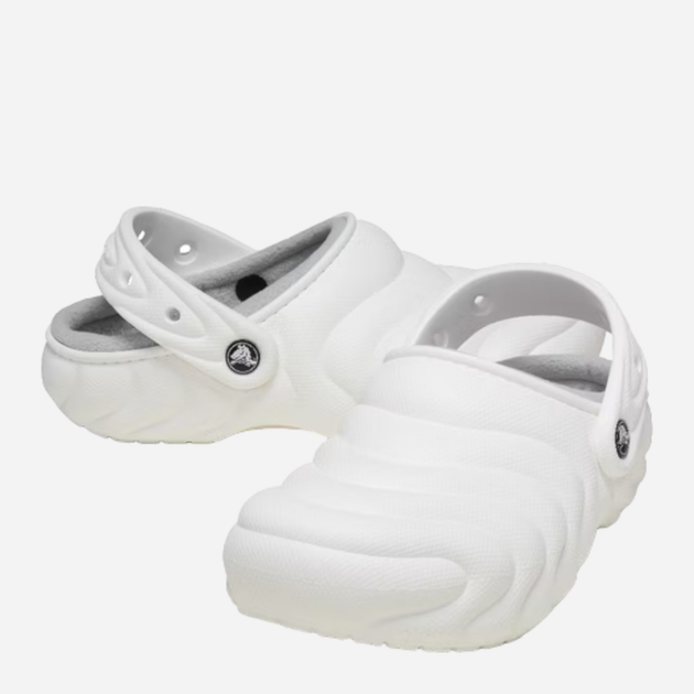 Chodaki damskie ocieplane Crocs Classic Lined Overpruff Clog 210059-100 36-37 (M4/W6) Białe (0196265759989) - obraz 4