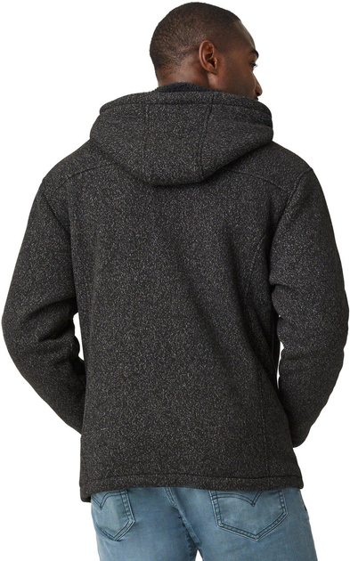 Куртка-шерпа демісезонна Free Country Hooded Sherpa Lined Sweater Fleece Jacket Color: Black Heather M - изображение 3