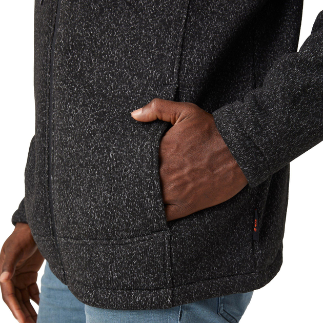 Куртка-шерпа демісезонна Free Country Hooded Sherpa Lined Sweater Fleece Jacket Color: Black Heather M - изображение 5