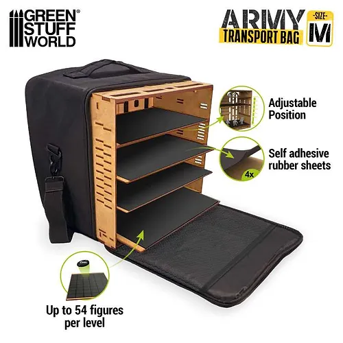 Кейс для мініатюр GREEN STUFF WORLD Army Transport Bag (MEDIUM SIZE) - Фото 3 Кейс для мініатюр GREEN STUFF WORLD Army Transport Bag (MEDIUM SIZE) - зображення 3