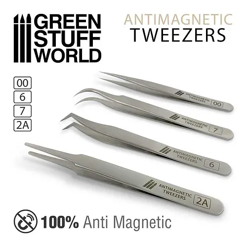 Пінцет GREEN STUFF WORLD Anti-Magnetic Tweezers - Setx4 - Фото 2 Пінцет GREEN STUFF WORLD Anti-Magnetic Tweezers - Setx4 - зображення 2