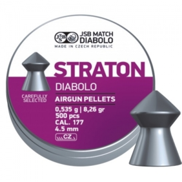 Пули JSB Diabolo Straton Jumbo, 4,5 мм, 0,535 гр, 500 шт - изображение 1