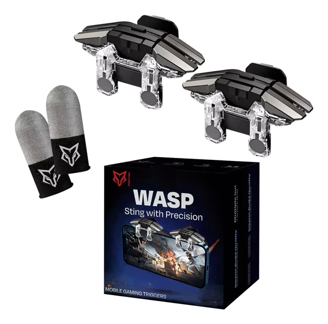 Sarafox WASP K5 Gaming Trigger комплект импульсные триггеры курки JS65 + напальчники с серебром V8, pubg пабг - изображение 10