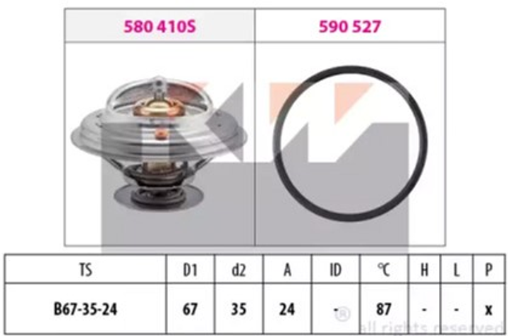 Термостат KW (аналог EPS 1.880.410/Facet 7.8410) (580410) - изображение 1