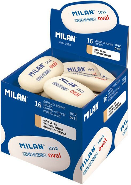 Набір гумок Milan 1012 Oval білі 16 шт (8414034010331) - зображення 1