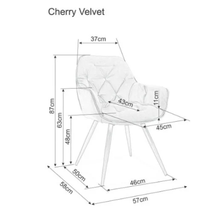 Крісло м'яке зі спинкою Signal Cherry Velvet Bluvel 59 (Бордовий, вельєт) - Фото 7 Крісло м'яке зі спинкою Signal Cherry Velvet Bluvel 59 (Бордовий, вельєт) - зображення 7