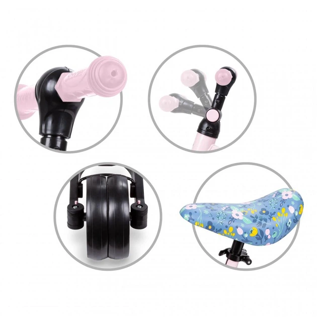 Велосипед беговел 3 в 1 Kidwell Pico flower Розовый - изображение 3