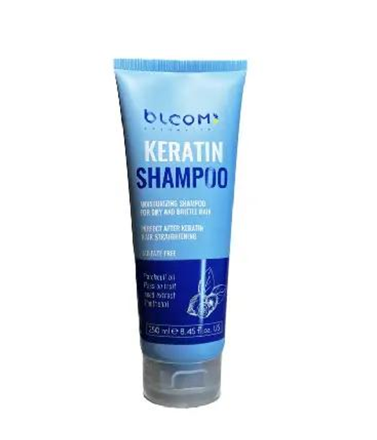 Шампунь безсульфатный для домашнего ухода BLOOM Keratin Shampoo 250 мл ...
