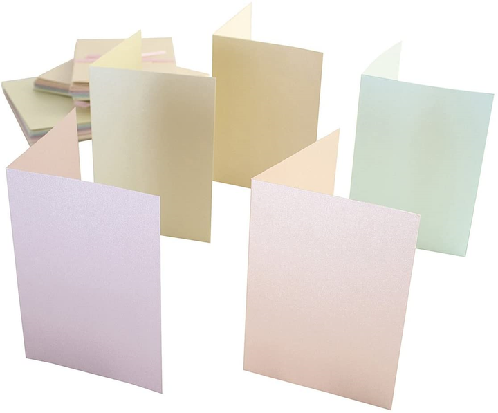 Zestaw kopert i kart Dalprint Cards & Envelopes Pastel Pearlescent A6 115 x 160 mm 2 x 50 szt (5038041919888) - obraz 2