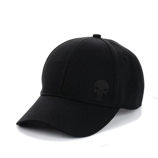 Тактичнакепка на липучках Punisher (Ріп-стоп) (One-size) Чорний - зображення 1