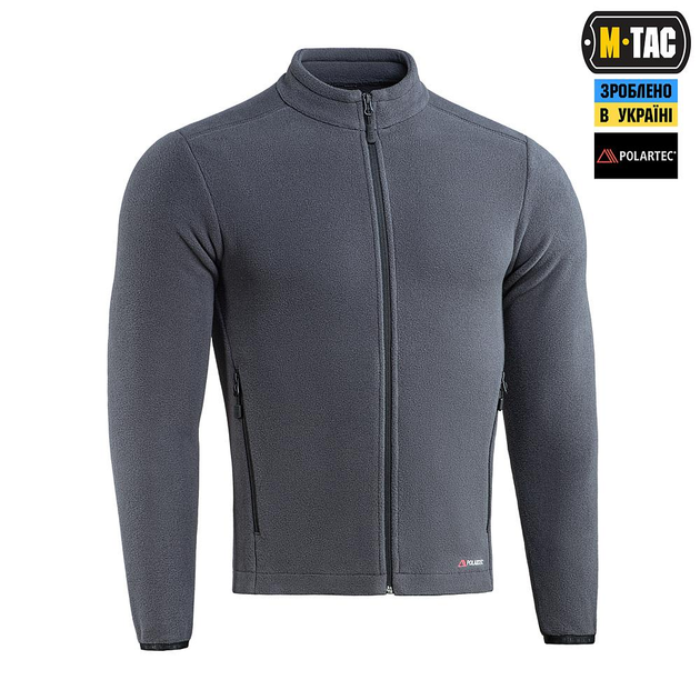 Тактична флісова кофта M-Tac Nord Fleece Polartec, розмір L, колір Dark Grey - зображення 1