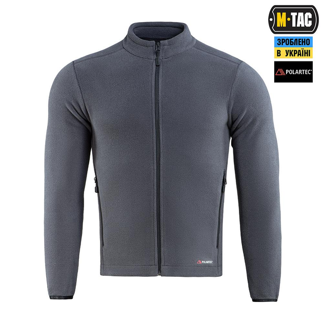 Тактична флісова кофта M-Tac Nord Fleece Polartec, розмір XL, колір Dark Grey - изображение 2